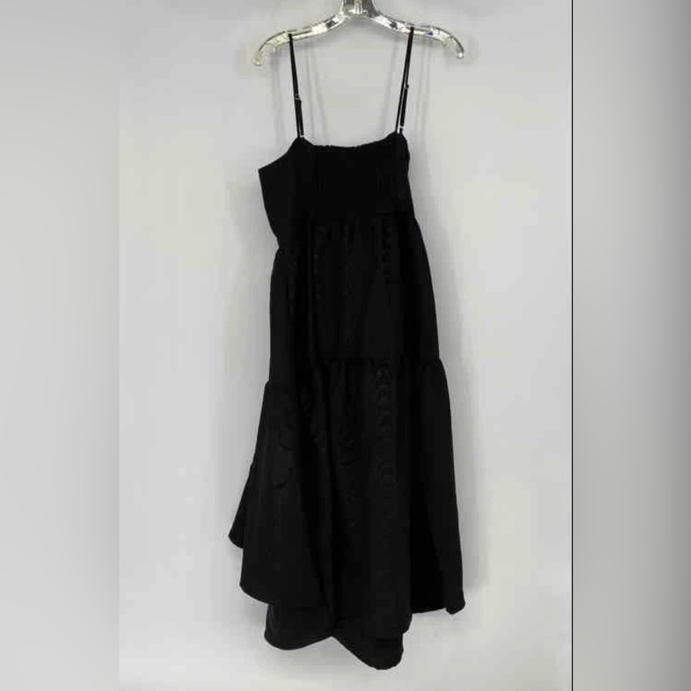 kate spade Black Asymmetrical Tiered Spaghetti-Strap Dress - Picture 3 of 8